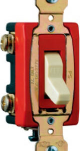 CSB20AC1LACC8 20A Grounding Premium Single Pole Toggle Switch, Light Almond