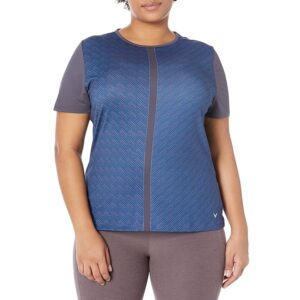 Callaway Mitered Reflection Stripe Top (Odyssey Grey) Women's Clothing
