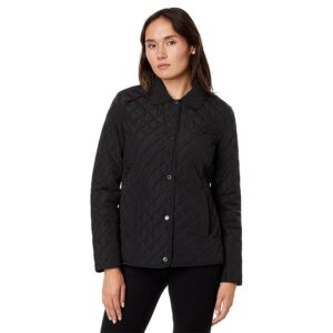 Calvin Klein Short Quilted Jacket (Black) Women's Jacket