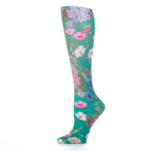 Celeste-Stein-CH187-2212 15 in. Kids Knee Sock with Marona Pattern, Green