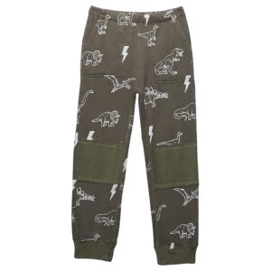 Chaser Kids Dino Cozy Knit Sweatpants (Little Kids/Big Kids) (Safari) Boy's Clothing