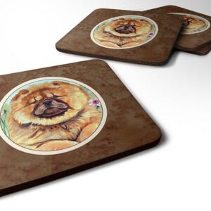 Chow Chow Foam Coaster, 3.5 x 0.25 x 3.5 in. - Set of 4