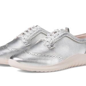 Cole Haan Zerogrand Meritt Wing Tip Oxford (Silver Talca/Primrose) Women's Flat Shoes