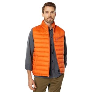 Cole Haan Zip Front Quilted Vest (Burnt Orange) Men's Clothing