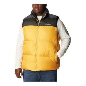 Columbia Big Tall Puffect II Vest (Raw Honey/Shark) Men's Clothing