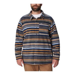 Columbia Big Tall Steens Mountain Printed Shirt Jacket (Shark Surfcrest Stripe Print) Men's Clothing