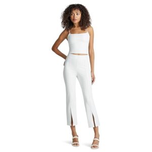 Commando Faux Leather 7/8 Split Front Pant (White) Women's Dress Pants