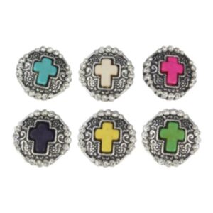 Cross Snaps, Assorted Color - 6 Piece