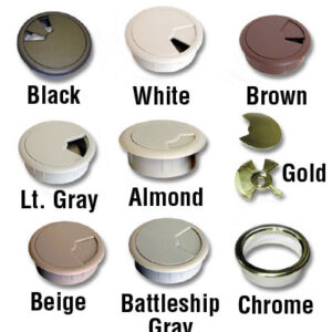 Custom Plastics CPF 2507 B-Ship Cable Grommet, Gray - 2 in.