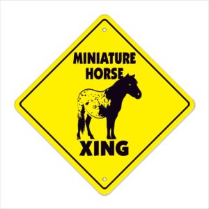 D-4-X-MINIATURE HORSE 4 in. Miniature Horse Zone Xing Crossing Decal Sign