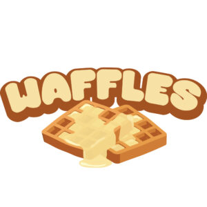 D-DC-12-Waffles 12 in. Concession Decal - Waffles