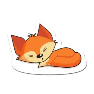 D-DC-3-99700 3 in. Laptop Sticker Decal - Sleepy Fox