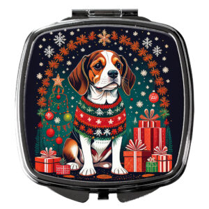 DAC1094SCM 3 x 2.75 in. Beagle Christmas Compact Mirror