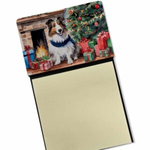 DAC2749SN 5.25 x 3.25 in. Sheltie Cozy Christmas Sticky Note Holder