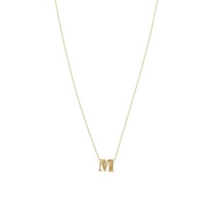 Dee Berkley 16 14 KT. Initial M Adjustable Necklace (Gold) Necklace
