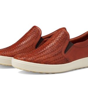 ECCO Soft 7 Woven Slip-On II (Cognac) Women's Shoes