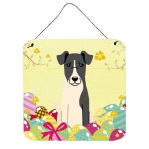 Easter Eggs Smooth Fox Terrier Wall or Door Hanging Prints