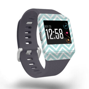 FITION-Aqua Chevron Skin for Fitbit Ionic - Aqua Chevron