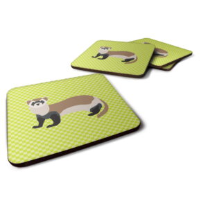 Ferret Green Foam Coaster - Green