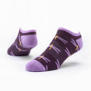Footie Socks Dragonfly Purple Classic - Size 9-11