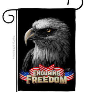 G135372-BO 13 x 18.5 in. Enduring Freedom American Star & Stripes Vertical Garden Flag with Double-Sided House Decoration Banner Yard Gift