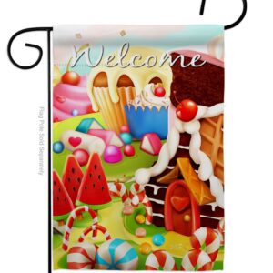 G135454-BO Sugar Sweet Home Food 13 x 18.5 in. Double-Sided Decorative Vertical Garden Flags for House Decoration Banner Yard Gift