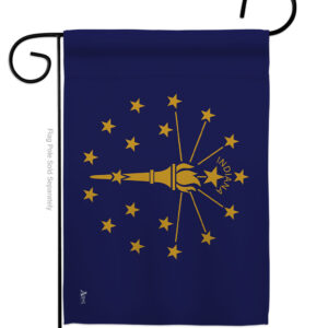 G142515-BO 13 x 18.5 in. Indiana American State Garden Flag with Double-Sided Horizontal House Decoration Banner Yard Gift