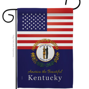 G142569-BO 13 x 18.5 in. USA Kentucky American State Vertical Garden Flag with Double-Sided House Decoration Banner Yard Gift