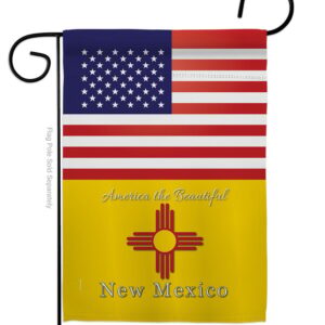 G142583-BO 13 x 18.5 in. USA New Mexico American State Vertical Garden Flag with Double-Sided House Decoration Banner Yard Gift