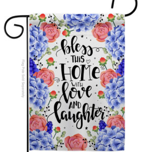 G150080-BO 13 x 18.5 in. Love & Laughter Sweet Life Home Double-Sided Decorative Vertical Garden Flags - House Decoration Banner Yard Gift