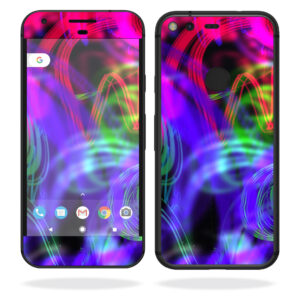 GOOPI5-Neon Splatter Skin for Google Pixel 5 in. Wrap Cover Sticker - Neon Splatter