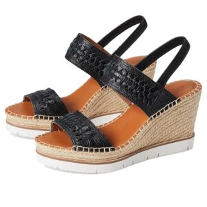 Gentle Souls by Kenneth Cole Elyssa Two-Band Braid (Black) Women's Shoes