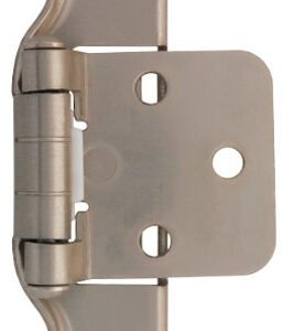 H01915C-SN-O 0.5 in. Satin Nickel Semi-Wrap Overlay Hinge