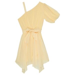 HABITUAL girl Print Dot Maxi Dress (Big Kids) (Yellow) Girl's Clothing