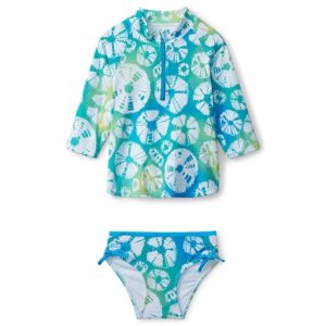 Hatley Kids Watermelon Tie-Dye Rashguard Set (Toddler/Little Kids/Big Kids) (Blue) Girl's Swimwear Sets