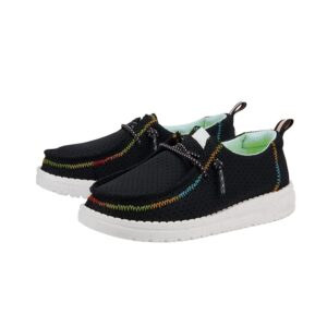 Hey Dude Kids Wendy Perf Neoprene (Toddler) (Black) Women's Shoes