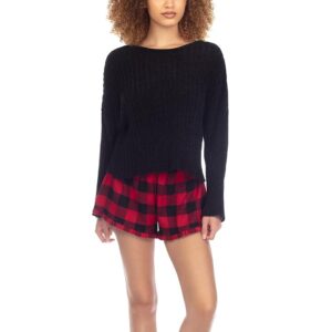 Honeydew Intimates Cabin Life Shortie Set (Black) Women's Pajama Sets