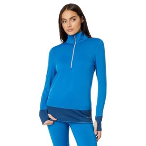 Hot Chillys Micro Elite Chamois Color-Block Zip-T (Thriller/Granite) Women's Clothing