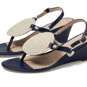 Jack Rogers Reef Wedge (Midnight/Ivory) Women's Shoes
