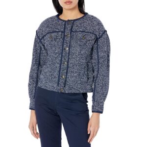 Joie Malet Jacket (Midnight Navy Multi) Women's Clothing