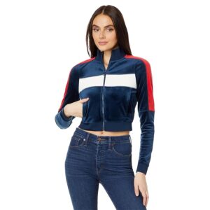 Juicy Couture Moto Color-Block Track Jacket (Regal Blue) Women's Clothing