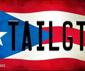 KC-11403 1.5 x 3 in. Tailgtr Puerto Rico State Flag Novelty Metal Key Chain