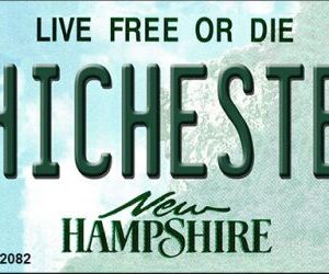 KC-12082 1.5 x 3 in. Chichester New Hampshire State Novelty Metal Key Chain