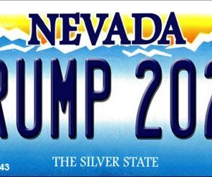 KC-12243 1.5 x 3 in. Trump 2020 Nevada Novelty Metal Key Chain