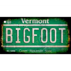 KC-14030 1.5 x 3 in. Bigfoot Vermont Novelty Metal Key Chain