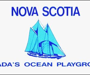 KC-1508 1.5 x 3 in. Nova Scotia Blank Background Novelty Metal Key Chain