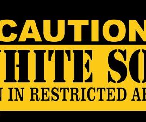 KC-2629 1.5 x 3 in. Caution White Sox Fan Area Novelty Metal Key Chain