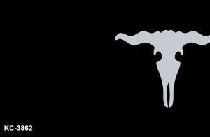 KC-3862 Cow Skull OffSet Novelty Key Chain