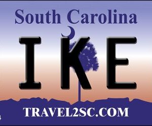 KC-6294 1.5 x 3 in. Biker South Carolina License Plate Key Chain