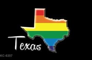 KC-6357 Texas Rainbow State Novelty Key Chain